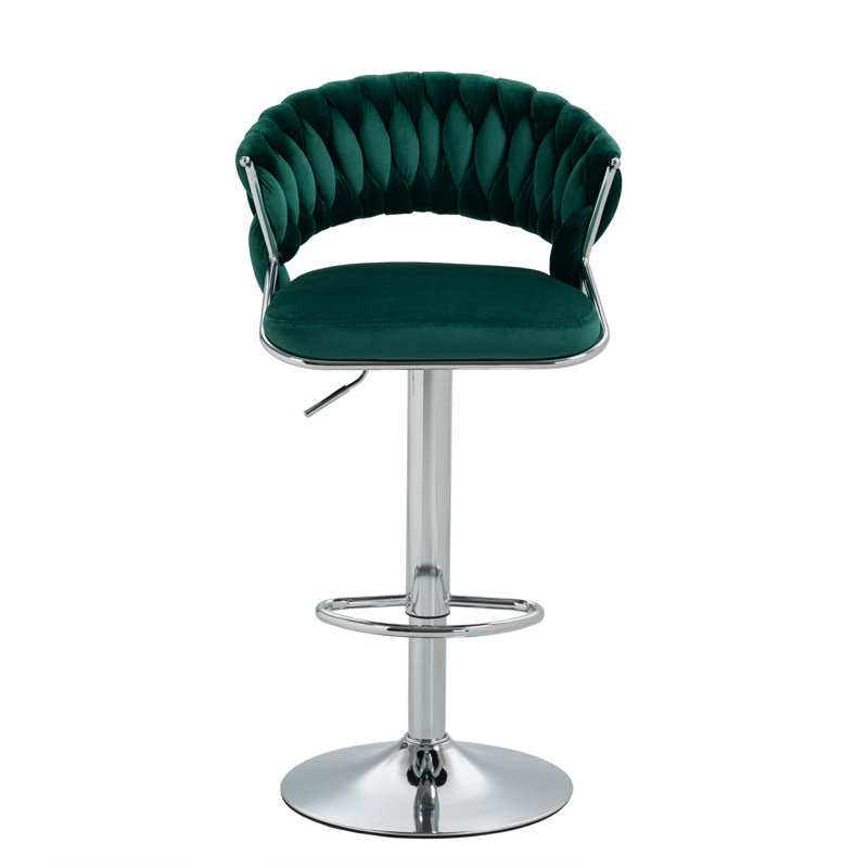 Everly Quinn Swivel Adjustable Height Bar Stool & Reviews Wayfair